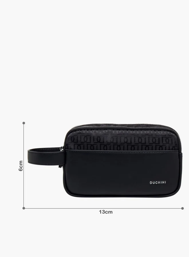 DUCHINI Men Monogram Print Pouch